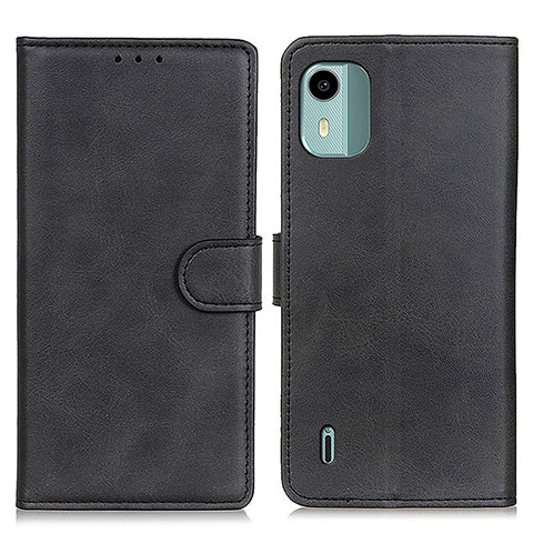 Funda de Cuero Cartera con Soporte Carcasa A05D para Nokia C12 Negro