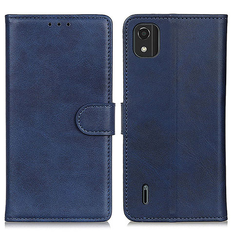 Funda de Cuero Cartera con Soporte Carcasa A05D para Nokia C2 2nd Edition Azul