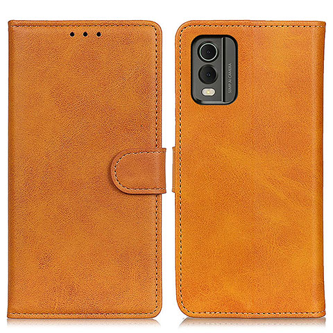 Funda de Cuero Cartera con Soporte Carcasa A05D para Nokia C210 Marron