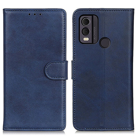 Funda de Cuero Cartera con Soporte Carcasa A05D para Nokia C22 Azul