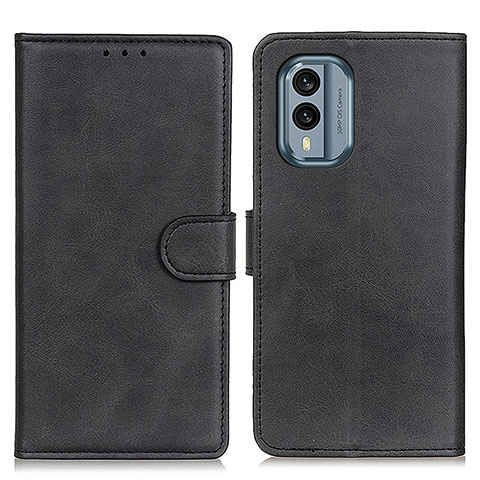 Funda de Cuero Cartera con Soporte Carcasa A05D para Nokia X30 5G Negro