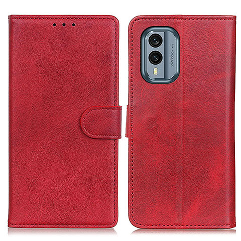 Funda de Cuero Cartera con Soporte Carcasa A05D para Nokia X30 5G Rojo