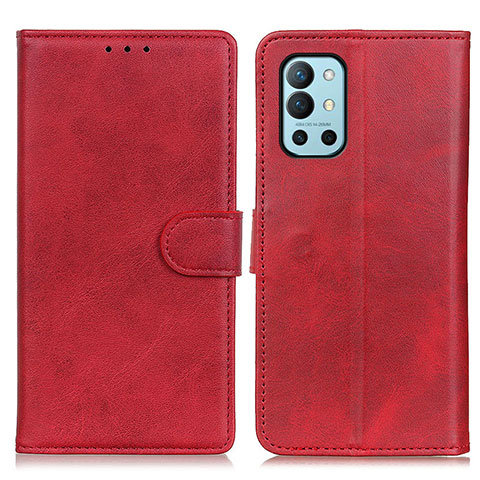 Funda de Cuero Cartera con Soporte Carcasa A05D para OnePlus 9R 5G Rojo