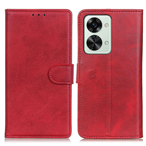 Funda de Cuero Cartera con Soporte Carcasa A05D para OnePlus Nord 2T 5G Rojo