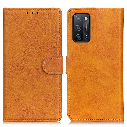 Funda de Cuero Cartera con Soporte Carcasa A05D para Oppo A56 5G Marron