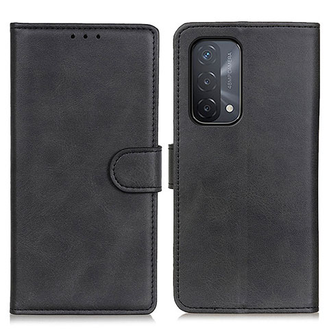 Funda de Cuero Cartera con Soporte Carcasa A05D para Oppo A74 5G Negro