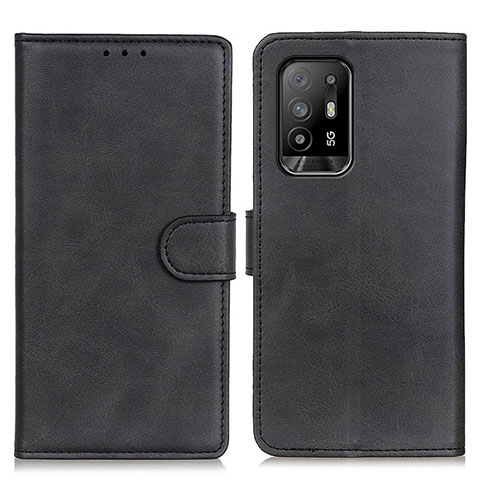 Funda de Cuero Cartera con Soporte Carcasa A05D para Oppo A94 5G Negro