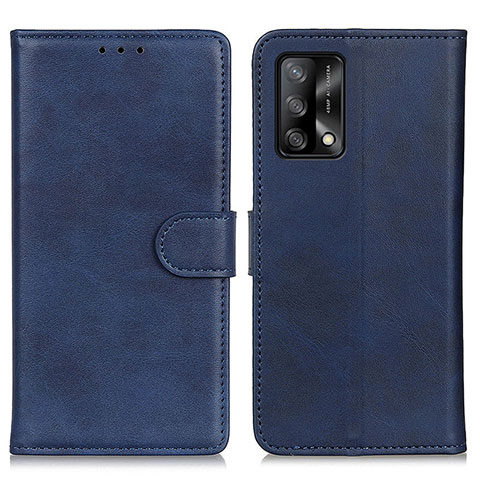 Funda de Cuero Cartera con Soporte Carcasa A05D para Oppo A95 4G Azul