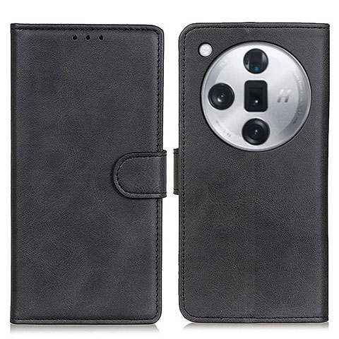 Funda de Cuero Cartera con Soporte Carcasa A05D para Oppo Find X7 5G Negro