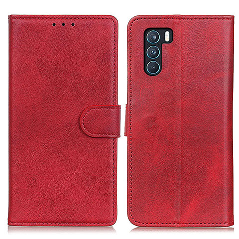 Funda de Cuero Cartera con Soporte Carcasa A05D para Oppo K9 Pro 5G Rojo