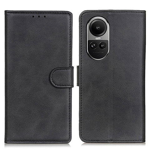 Funda de Cuero Cartera con Soporte Carcasa A05D para Oppo Reno10 5G Negro