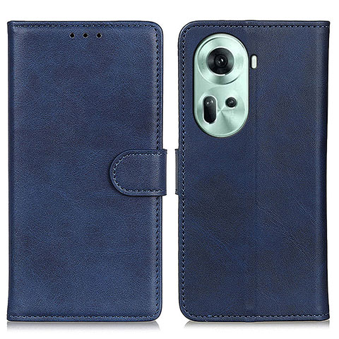 Funda de Cuero Cartera con Soporte Carcasa A05D para Oppo Reno11 5G Azul