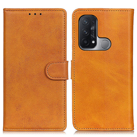 Funda de Cuero Cartera con Soporte Carcasa A05D para Oppo Reno5 A Marron