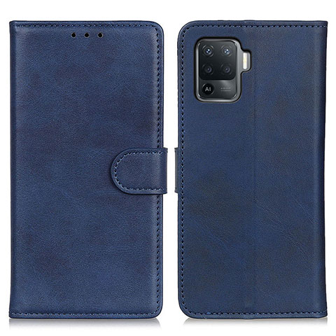 Funda de Cuero Cartera con Soporte Carcasa A05D para Oppo Reno5 F Marron