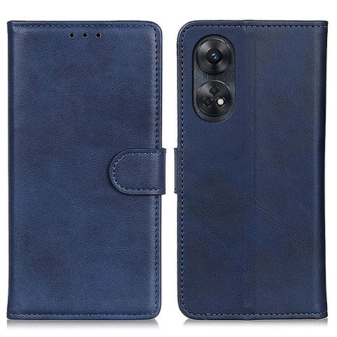 Funda de Cuero Cartera con Soporte Carcasa A05D para Oppo Reno8 T 4G Azul