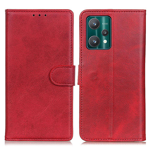 Funda de Cuero Cartera con Soporte Carcasa A05D para Realme 9 5G Rojo