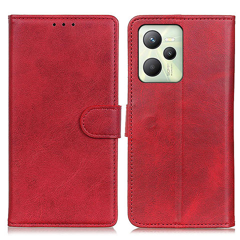 Funda de Cuero Cartera con Soporte Carcasa A05D para Realme C35 Rojo