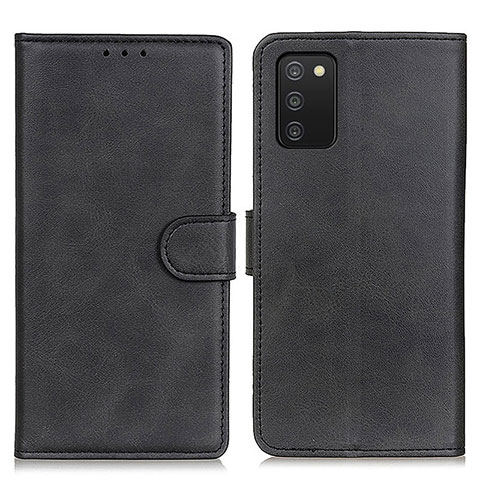 Funda de Cuero Cartera con Soporte Carcasa A05D para Samsung Galaxy F02S SM-E025F Negro