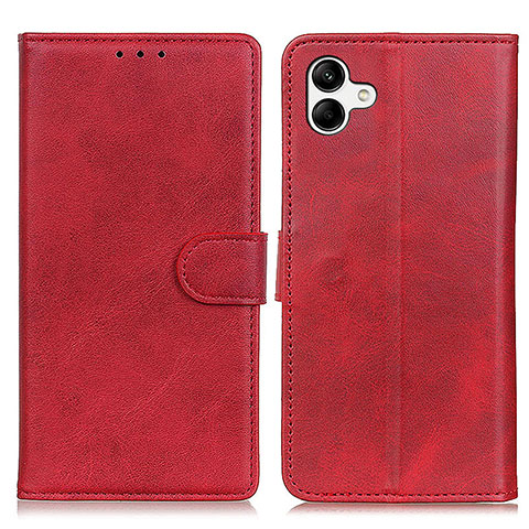 Funda de Cuero Cartera con Soporte Carcasa A05D para Samsung Galaxy F04 Rojo