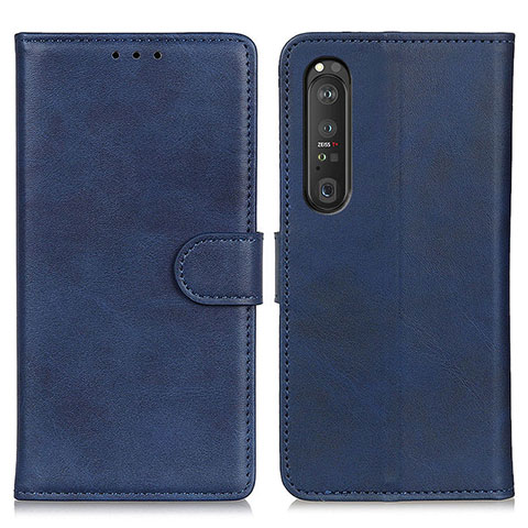 Funda de Cuero Cartera con Soporte Carcasa A05D para Sony Xperia 1 III Azul