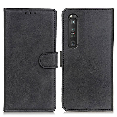 Funda de Cuero Cartera con Soporte Carcasa A05D para Sony Xperia 1 III Negro