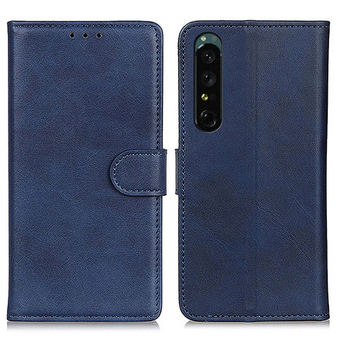 Funda de Cuero Cartera con Soporte Carcasa A05D para Sony Xperia 1 V Azul