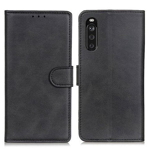 Funda de Cuero Cartera con Soporte Carcasa A05D para Sony Xperia 10 III Lite Negro