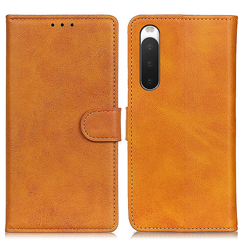 Funda de Cuero Cartera con Soporte Carcasa A05D para Sony Xperia 10 IV SO-52C Marron