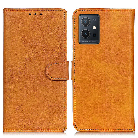 Funda de Cuero Cartera con Soporte Carcasa A05D para Vivo T1 5G India Marron