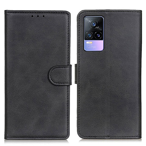 Funda de Cuero Cartera con Soporte Carcasa A05D para Vivo V21e 4G Negro