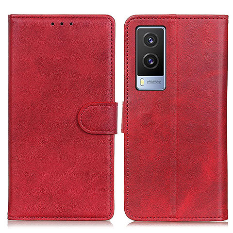 Funda de Cuero Cartera con Soporte Carcasa A05D para Vivo V21e 5G Rojo