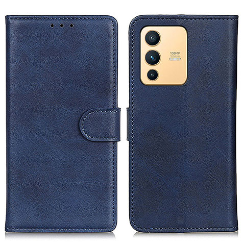 Funda de Cuero Cartera con Soporte Carcasa A05D para Vivo V23 5G Azul