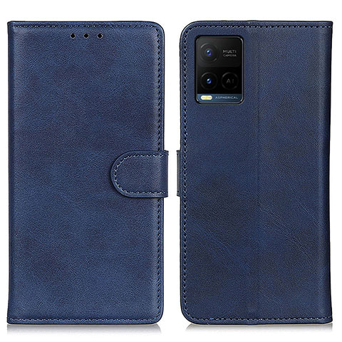 Funda de Cuero Cartera con Soporte Carcasa A05D para Vivo Y21s Azul