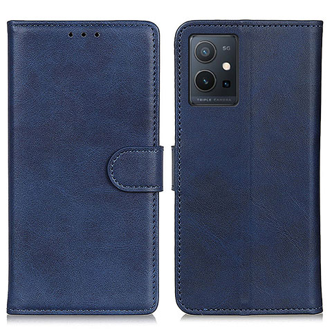 Funda de Cuero Cartera con Soporte Carcasa A05D para Vivo Y30 5G Azul