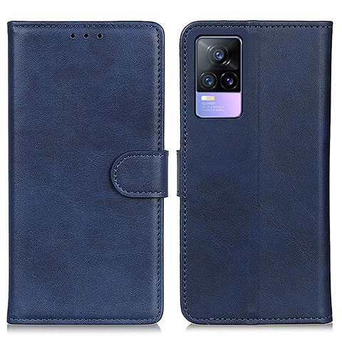 Funda de Cuero Cartera con Soporte Carcasa A05D para Vivo Y73 (2021) Azul