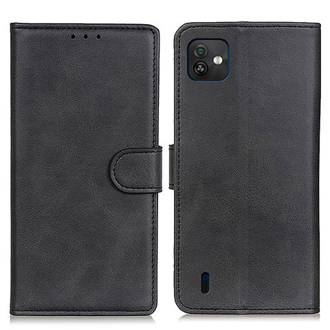 Funda de Cuero Cartera con Soporte Carcasa A05D para Wiko Y82 Negro