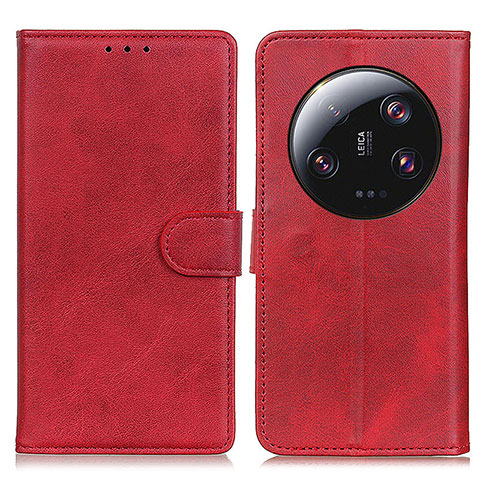 Funda de Cuero Cartera con Soporte Carcasa A05D para Xiaomi Mi 13 Ultra 5G Rojo