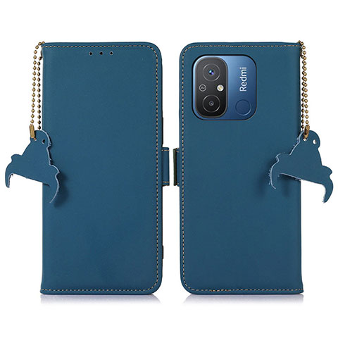 Funda de Cuero Cartera con Soporte Carcasa A05D para Xiaomi Redmi 11A 4G Azul