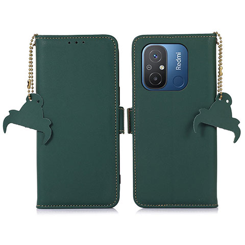 Funda de Cuero Cartera con Soporte Carcasa A05D para Xiaomi Redmi 12C 4G Verde