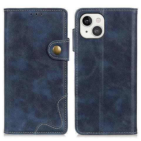 Funda de Cuero Cartera con Soporte Carcasa A06 para Apple iPhone 13 Azul