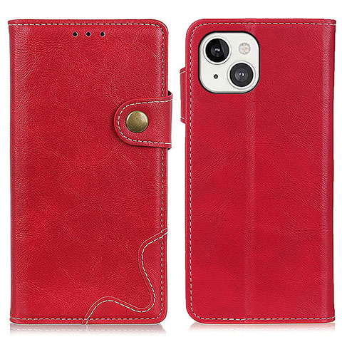 Funda de Cuero Cartera con Soporte Carcasa A06 para Apple iPhone 13 Rojo