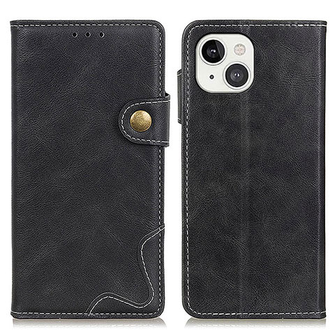 Funda de Cuero Cartera con Soporte Carcasa A06 para Apple iPhone 14 Negro