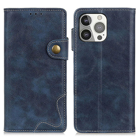 Funda de Cuero Cartera con Soporte Carcasa A06 para Apple iPhone 14 Pro Azul