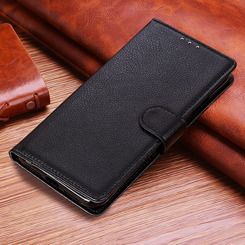 Funda de Cuero Cartera con Soporte Carcasa A06D para Huawei Honor X6a Negro