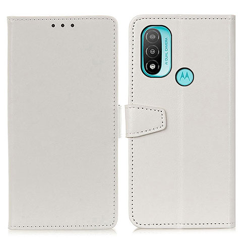 Funda de Cuero Cartera con Soporte Carcasa A06D para Motorola Moto E20 Blanco