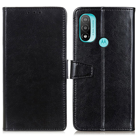 Funda de Cuero Cartera con Soporte Carcasa A06D para Motorola Moto E20 Negro