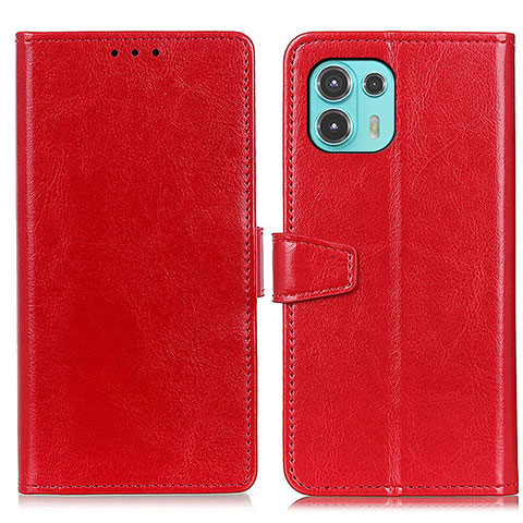 Funda de Cuero Cartera con Soporte Carcasa A06D para Motorola Moto Edge 20 Lite 5G Rojo