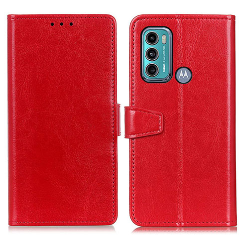 Funda de Cuero Cartera con Soporte Carcasa A06D para Motorola Moto G40 Fusion Rojo