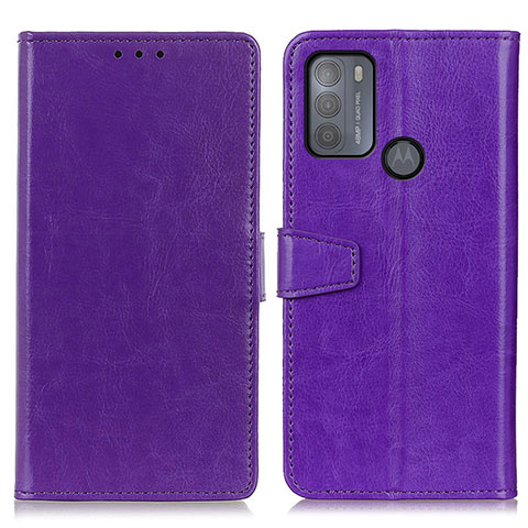 Funda de Cuero Cartera con Soporte Carcasa A06D para Motorola Moto G50 Morado