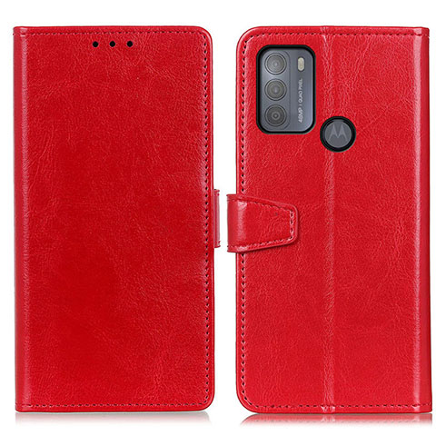 Funda de Cuero Cartera con Soporte Carcasa A06D para Motorola Moto G50 Rojo